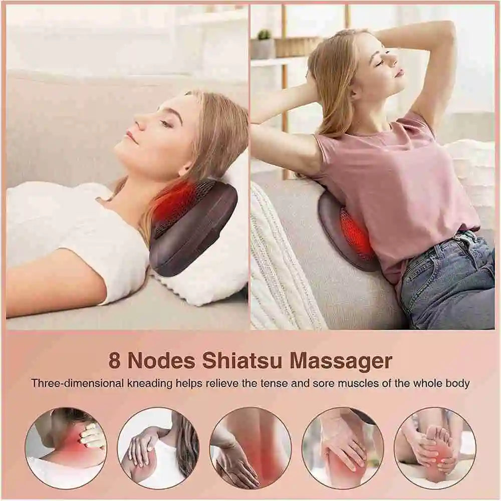 Masajeador de espalda shiatsu (con calor)